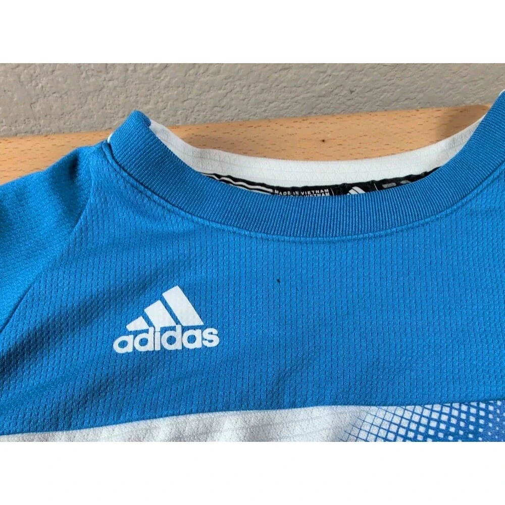 ADIDAS UCLA BRUINS FOOTBALL PLAYER CREW CLIMALITE T-SHIRT BLUE XL